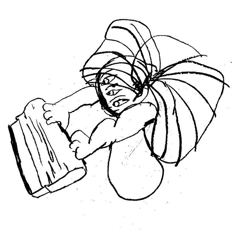 ilustración artística en blanco y negro de Martina Urtikarie
